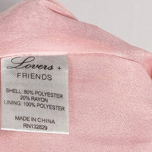 Lovers + Friends Medium M Pink Stargazer Tweed Mini Skort Wrap Front Shorts Zip - Picture 9 of 12